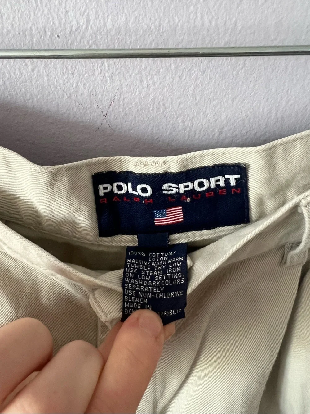 Polo Sport by Ralph Lauren Cream Pleated Chino Shorts